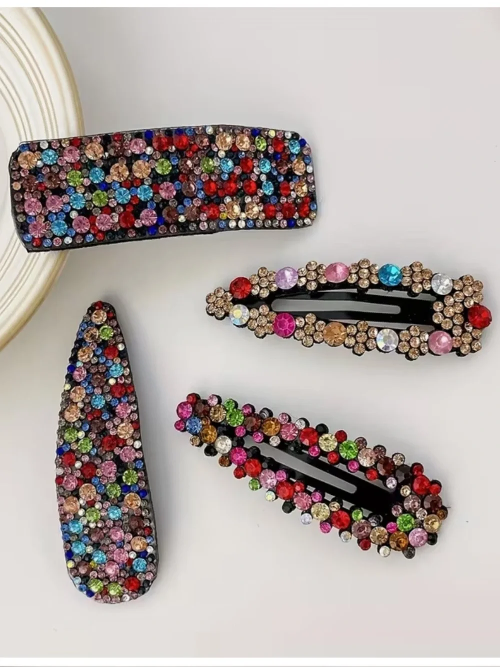 Rhinestone Hair Clip Set of 4